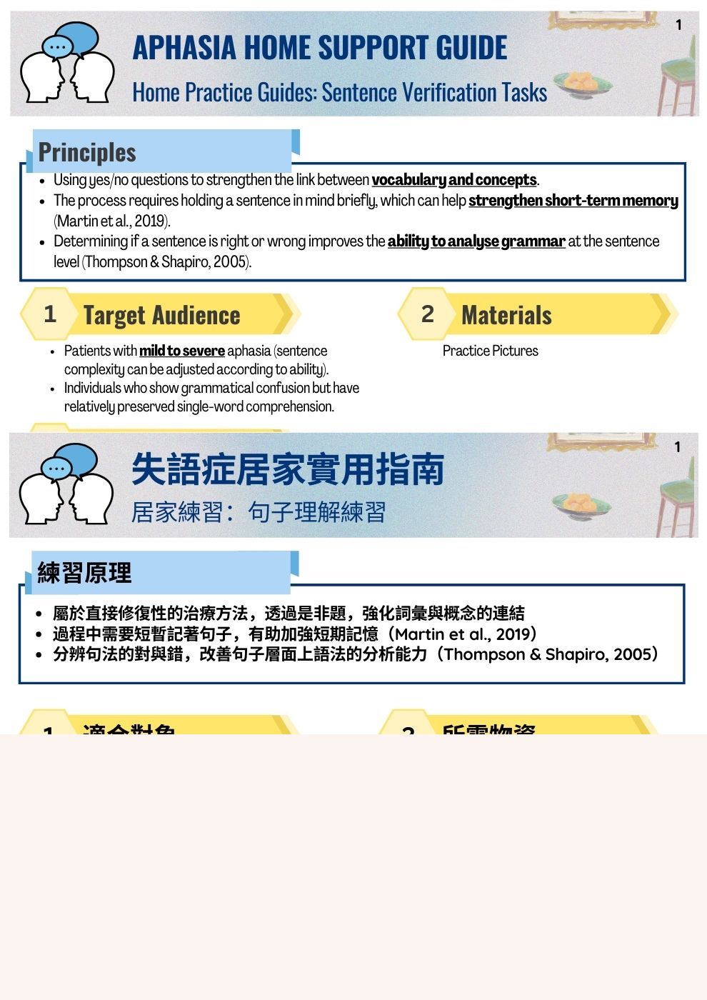 居家練習：句子理解練習