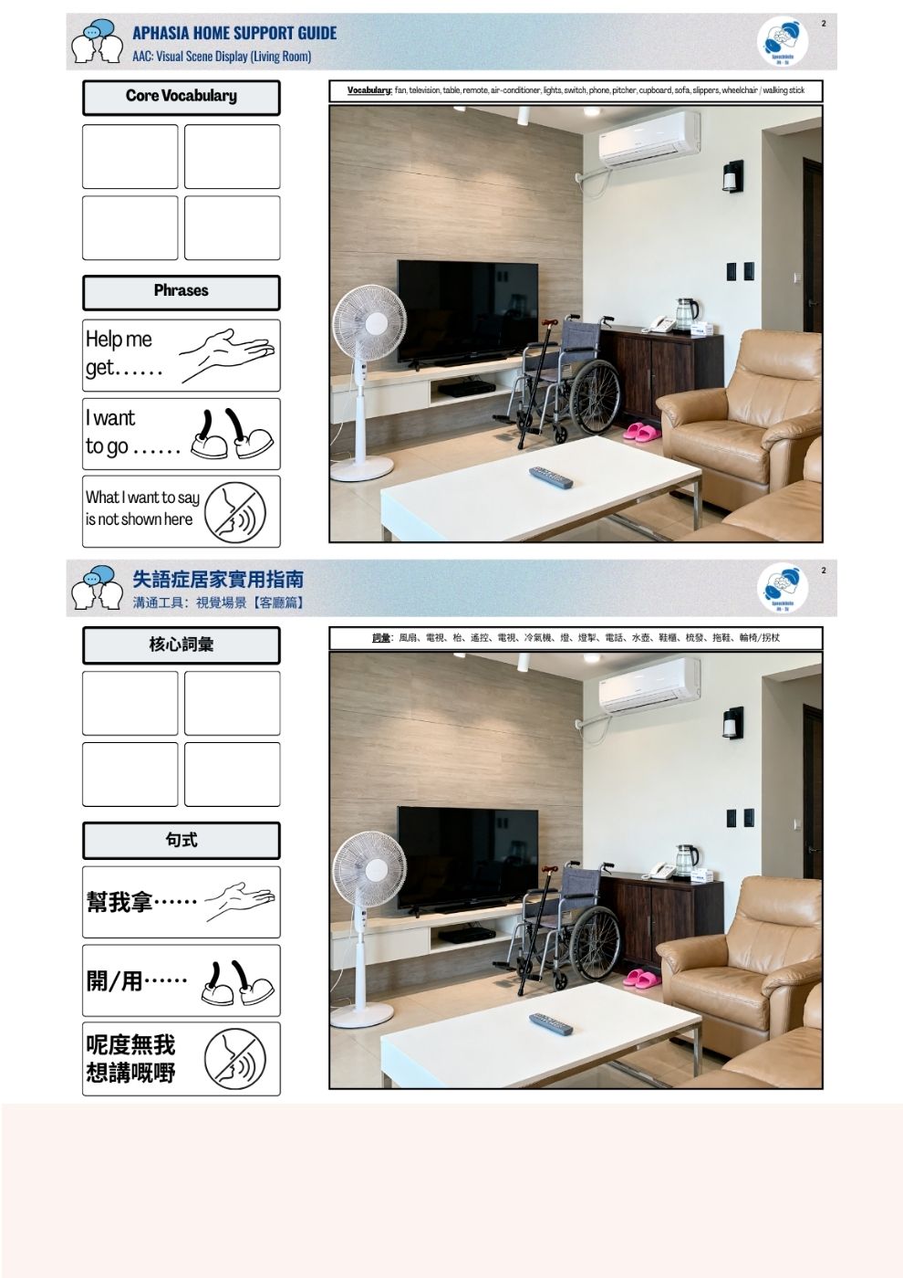 溝通工具：視覺場景【客廳篇】